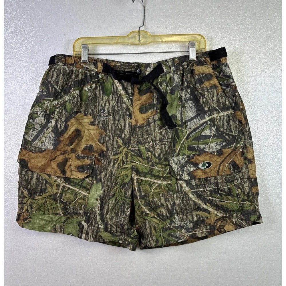 Russell Athletic Camo Shorts Mens‎ XL Mossy Oak Camping Hiking Beach